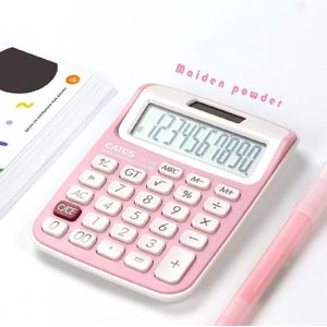 Rekenmachine Trompet Mini Kleine Rekenmachine Meisje Schattige Roze Student Comtable Draagbare Student Witte Calculator Kantoorbenodigdheden Solar
