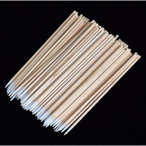 100 Stuks Wegwerp Wattenstaafjes Ultra-Kleine Borstels Wattenstaafje Pluizende Micro Borstels Wimper Extension Tool Lash, lijm Verwijderen Tool