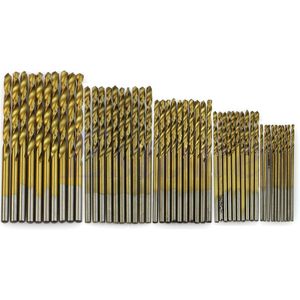 1/1.5/2/2.5/3Mm Titanium Coated Hss Hss Boor Bit Set Tool 50 Stuks 28TC