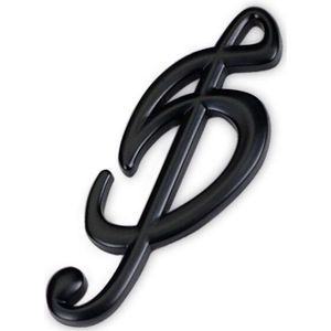 3D Muzieknoot Muziek Symbool Embleem Badge Auto Styling Decoratie Logo Metalen Sticker Voor Bmw 525 530 540 Muziek minnaar