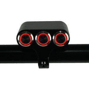 Motorfiets Schakelaar 7/8 &quot;22Mm Stuur Mount Schakelaars Koplamp Gevaar Rem Mistlamp Op/Off Knop Aluminium Met indicator Led