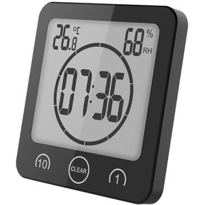 Digitale Badkamer Lcd Waterdichte Douche Horloges Wandklok Timer Temp Woondecoratie Zuig Countdown Alarm Thermometer