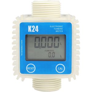 K24 Digitale Lcd Turbine Flow Meter Water Zee Diesel Tester Tool Voor Meten Benzine Diesel Kerosine Chemische Vloeistof