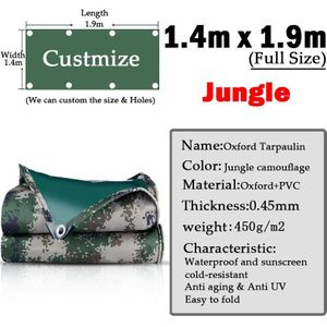 Jungle Oxford Camping Tent Dekzeil Camouflage Outdoor Regendicht Doek Pvc Heavy Duty Truck Onderdak Cover Cargo Stapel Dekzeilen