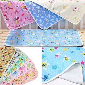 Baby Baby Roze/Geel/Blauw Cartoon Huis Waterdicht Pasgeboren Luier Pad Zacht Katoen Nappy Changing Duurzaam Urine Mat