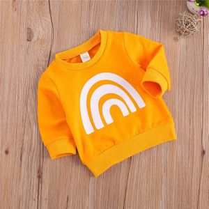 Casual Sweatshirts Voor Peuter Baby Jongens Meisjes Regenboog Print Lange Mouwen Crew Neck Loose Fit Tops 0-3 Jaar