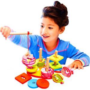 Houten Vier Kolom Vissen Game Set Kids Party Pretend Play Favor Supplies