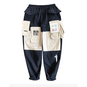 Pyjtrl Mannen Zakken Broek Brief Borduurwerk Hiphop Harem Patchwork Track Broek Man Skateboard Streetwear