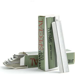 10 Pcs Wenkbrauw Trimmer Speciale Platinum Coated Edge Trimmer Wenkbrauw Makeup Tools Rvs Trimmer Razor Blade