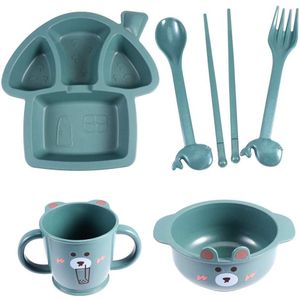 Kinderen Servies Set Peuter Verdeeld Plaat Vork Lepel Servies Set Voor Baby Peuter Ye