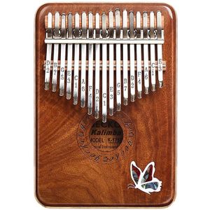 Gecko 17 Sleutel Kalimba K17SD Duim Piano Effen Rood Sandelhout Muziekinstrument Voor Kinderen Volwassen