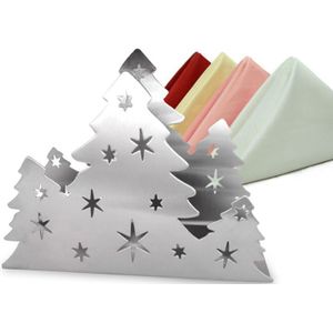 Rvs Servettenhouder Tissue Stand Rack Papier Serviette Dispenser voor Kerst Eettafel Aanrecht Decoratie