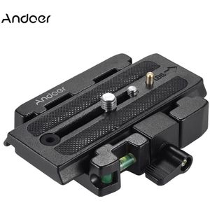 Andoer Video Camera Statief Quick Release Clamp Adapter met Quick Release Plaat Compatibel voor Manfrotto 501 500AH 701HDV 503HDV