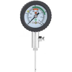 Bal Druk Metalen Air Gauge Professionele Rvs Air Manometer Barometer Tool voor Basketbal Voetbal Volleybal
