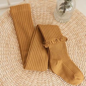 Menoea 8 Kleur Baby Meisjes Effen Kleur Legging Kinderen Lente Herfst Kant Lange Panty Gebreide Sokken Kinderen Strakke Katoenen Broek