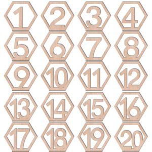 1-20 nummer Houten Tafel Nummers Card Set met Base Verjaardag Wedding Party Tafel Decor Party Richting Borden #4A30