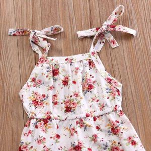 Pasgeboren Peuter Infant Baby Meisjes Kleding Bloem Print Romper Jumpsuit Mouwloze Sunsuit Kleding 0-3 t