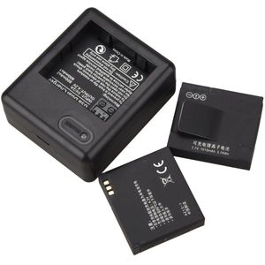 1010 Mah AZ13-1 Vervangende Batterij Met Usb Batterij Oplader Voor Xiaomi Yi Action Camera Batterij Oplaadbare Backup Bateria