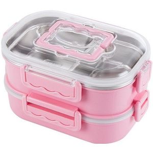 Kids Adult Lunchbox Enkele/Dubbele Laag Water Injectie Verwarming 304 Roestvrij Staal Student Bento Box Lunchbox Voedsel Container