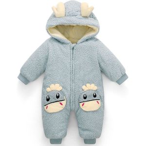 Herfst Winter Overall Voor Kinderen Baby Down Katoen Verdikte Kleding Hooded Cartoon Baby Jongens Meisjes Jumpsuit Baby Romper