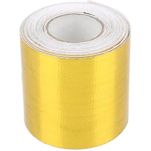 Leepee 5Cm * 5M Isolatie Zelfklevende Tape Hoge Temperatuur Weerstand Goud Auto Accessoires Intake Buis Aluminiumfolie tape