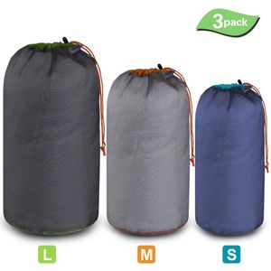 3 Pcs Outdoor Tasje Opbergzakken Herbruikbare Tent Peg Pouch Home Trekkoord Tas Camping Reizen Storage Pack