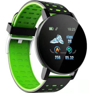 119 Plus Bluetooth Smart Armband Mannen Bloeddruk Hartslag Polsband Sport Tracker Waterdichte Android Met Wekker