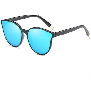 Vrouwen Kleur Luxe Platte Top Cat Eye Zonnebril Elegante Oculos De Sol Mannen Twin Beam Oversized Zonnebril UV400