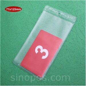 PVC Pouch Voor 6-8cm Kaart, meubels tag teken houder ticket mouw plastic zak envelop cover pocket hanger vinyl beschermende film