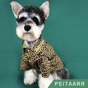 [Peitaarr] Huisdier Kleding Shirt Leopard Patroon Lente Herfst Fall Puppy Small Medium Honden Katten Koele Jongen Meisje schnauzerirl