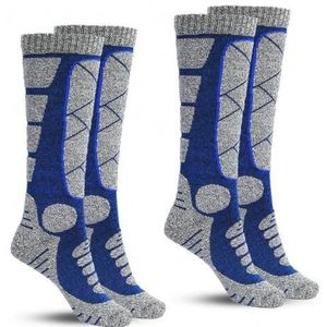 2 Pairs Ski Sokken Ademend Arch Ondersteuning Warme Ski Sokken Winter Thermische Sokken Voor Skiën Snowboarden Wandelen Outdoor Sport