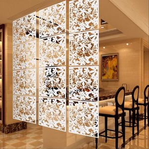 4Pcs Platte Holle Opknoping Scherm Partitie Scheidingswand Gordijn Muursticker