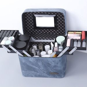 Cosmetische Tas PU Lederen Grote Capaciteit Vrouwen Make-Up Tas Case Mode Professionele Make up Tassen Organizer Opbergdoos Koffer