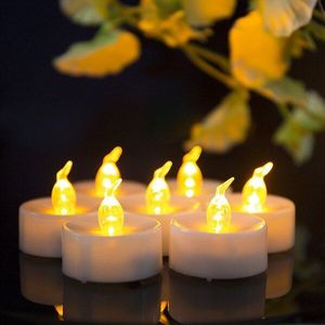 Pack van 12 Mini Warm Wit velas led decorativas bougie led Amber Glow vela de geleid Kleine candele kaarsen met batterij