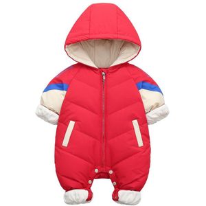 Warme Baby Baby Romper 90% Witte Eendendons Rompertjes Hooded Binnenkant Fleece Jongen Meisje Winter Herfst Overalls Baby Bovenkleding