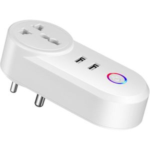 Smart Wifi Plug 16A Power Monitor Tuya App Controle Outlet 2 Usb-poort Smart Leven Wifi Werkt Met Alexa Google assistent