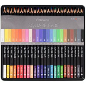 Marco 12/24 Kleuren Soft Trendy Pastel Kleuren Niet Giftig Kleur Potlood Kleur Potloden Set Voor Coloring School Art levert