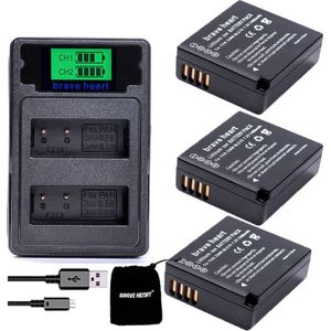 TYPE-C Dual Charger + DMW-BLG10 Dmw BLG10E BLG10 Camera Batterij Voor Panasonic Lumix Dmc GF6 GX7 GF3 GF5 Dmw BLE9 BLG10