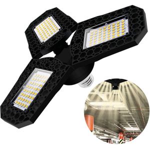 85-265V Led Garage Licht 40W 3-Blad Vouwen Mijnbouw Lamp Grote Lichtgevende Hoek Plafondlamp voor Fabrieken, garages, Kelders