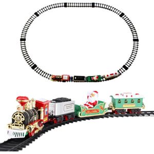 Speelgoed Trein Set Met Lichten En Geluiden, Kerst Trein Set, ronde Vorm Railway Tracks Voor Rond De Kerstboom Batterij Opera