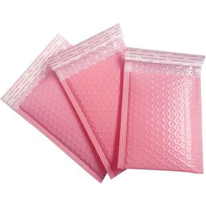 50 Stuks Roze Bubble Mailers Gevoerde Enveloppen Mailer Envelop Mailing 11*15 + 4Cm Verpakking Zakken Self seal Bag