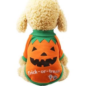 Mooie Pet Puppy Halloween Pompoen Heks T-shirt Zacht Ademend Winter Hond Kleding Kostuum Jas Halloween Decoratie