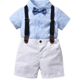 Gentleman Verjaardag Zomer Kid Blazers Voor Jongen Costum Baby Overalls Formele Bruidskleding Katoen Kinderen Kleding