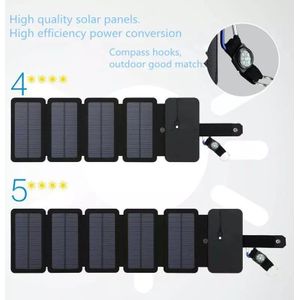 Sunpower Opvouwbare Zonnepanelen Cellen Charger Batterij Sun Power Usb Output Snel Opladen Apparaten Draagbare Voor Smartphones