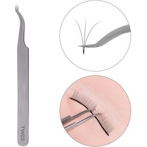 Genielash TW03 Gebogen Pincet Voor Wimper Extension Wimpers Pincet Professionele 3D Volume Lash Extension Pincet Pincet