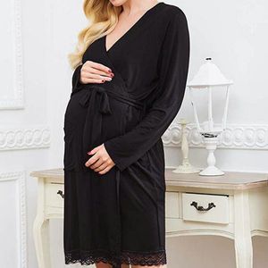 Verpleegkundige Lady Nachthemd Zwangerschap Pijamas Nachtkleding Verpleging Zwangere Vrouw Borstvoeding Nachtjapon Moederschap Arbeid Gewaad Bevalling