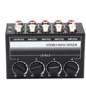 VBESTLIFE - Stereo Mini Mixer - Draagbare Audio Splitter Box - Passief - Met RCA Connector