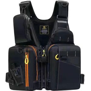 Vissen Reddingsvest Hoge Drijfvermogen Zwemvest Grote Maat Unisex Multifunctionele Multi Pocket Buiten Vissen Vest