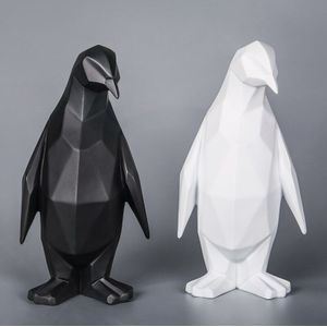 Nordic Pinguïn Hars Model Ornamenten Standbeeld Dier Ambachten Eenvoudige Home Kantoor Creatieve Sculptuur Geometrische Pinguïn Abstract Decor