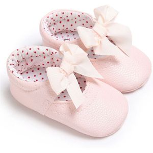 Pasgeboren Baby Peuter Baby Meisjes PU Leather Soft Sole Anti-slip Prewalkers Bowknots Prinses Wedding Party Dress Schoenen 0 -18M